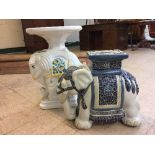 Two china elephant plant stands