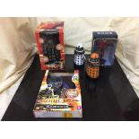 A box of Dr Who collectable toys