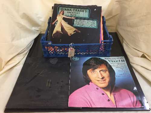 A box of LP records - Elvis,