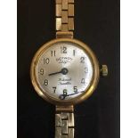 A lady's 9ct gold Rotary wristwatch on 9ct chain, 15.