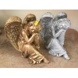 Two garden figures - angels