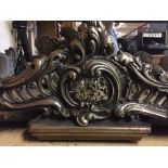 A chromed Victorian cast iron fire curb