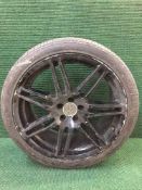 A set of four VW alloy wheels with tyres