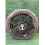 A set of four VW alloy wheels with tyres