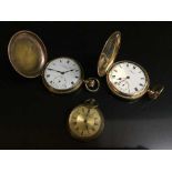 A Waltham gold plated pocket watch,