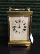 A French striking carriage clock with platform escapement, lacking gong,