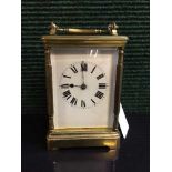A French striking carriage clock with platform escapement, lacking gong,
