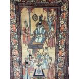 A Fine Nadir Shah Pictorial Rug, Kirman, South West Persia, early 20th century,