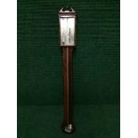 A 19th century mahogany stick barometer by G.