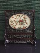 A late 19th/early 20th century Chinese table screen,
