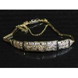 An Art Deco sapphire and diamond set bracelet,