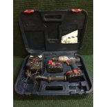 A Bosch GSB 18 VE-2 Professional drill in case with batteries and charger