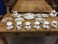 Approximately twenty nine pieces of Royal Albert Old Country Rose china,