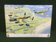 A Battle of Britain Memorial Flight by Trevor Mitchell on aluminium plaque