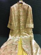An oriental silk robe