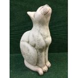 A garden figure - happy cat