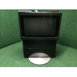A B & O Beovision Avanti colour tv on revolving stand together with instructions and remote