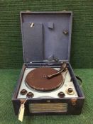 A mid 20th century Pye table top record player