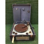 A mid 20th century Pye table top record player