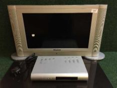A Wharfedale 20 inch LCD TV with lead and remote and digital receiver