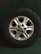 Four Land Rover Alloy wheels with tyres