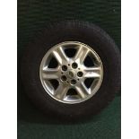 Four Land Rover Alloy wheels with tyres