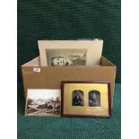 Box of Victorian photographs,