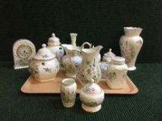 A tray of fourteen pieces of Aynsley Wild Tudor china