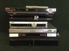 A Pioneer DVD player, Panasonic VCR player and Topfield personal video recorder,