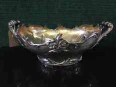 A Sterling Silver twin handled fruit bowl, Birmingham marks.