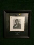 A framed Bruce Springsteen 'Extremely Rare 12 Track LP' Montage