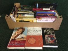 Four boxes of books, antiques, Doulton reference books etc.