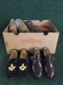 Two boxes of Gent's shoes, including a pair of Freemason's shoes,