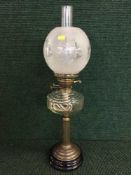 A late nineteenth century oil lamp