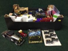 A box of assorted Corgi cameo boxed and un-boxed die cast vehicles together with an Electrostorm