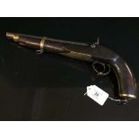 An early/mid nineteenth century percussion cap service pistol,