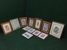 A crate of contemporary framed prints including Architectural drawings,