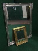 A silvered mirror and a gilt framed mirror (2)