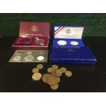 A set of United State silver Liberty coins in presentation box,