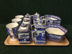 A tray of Ringtons china, Cathedral bowls, Millenium mugs, caddys etc.