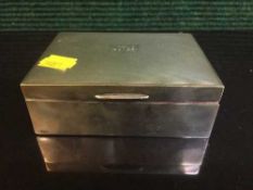 An sterling silver cigarette box