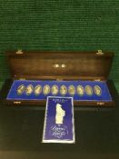 The Queen's Beasts, Ten silver proof tokens, with companion documents, boxed.