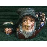 Two Royal Doulton character jugs - Rip Van Winkle D 6438 and Toby Philpotts