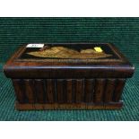 A Victorian inlaid mahogany puzzle box