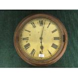 An early twentieth century mahogany school clock