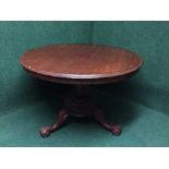 A Victorian mahogany breakfast table