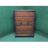 A mahogany stag seven drawer chest