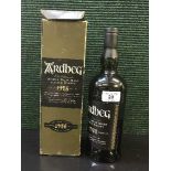 A bottle of Ardbeg The Ultimate Single Islay Malt Scotch Whisky, Limited Edition 1975,