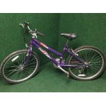 A girl's Raleigh Krush mountain bike