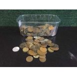 A box of large quantity of British and foreign copper coinage